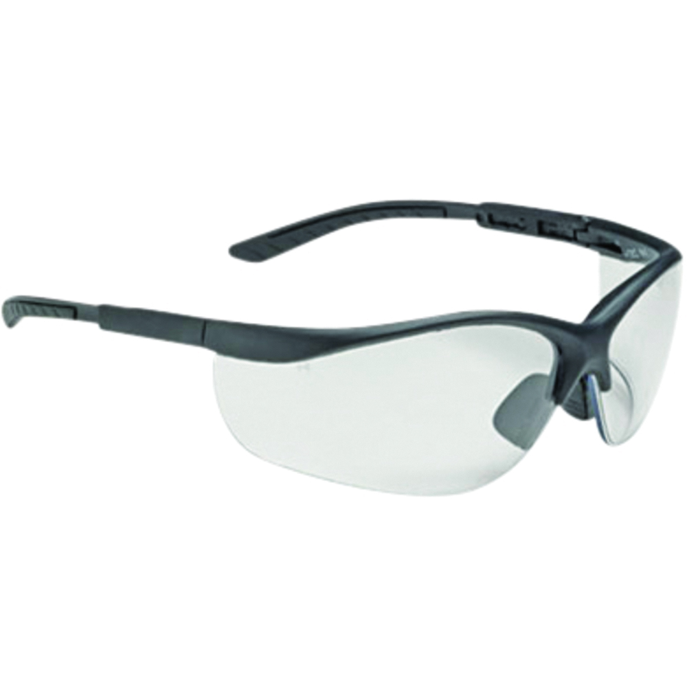PIP Hi-Voltage AC™ Semi-Rimless Safety Glasses, Anti-Scratch, Anti-Fog, Black Frame, Clear Lens