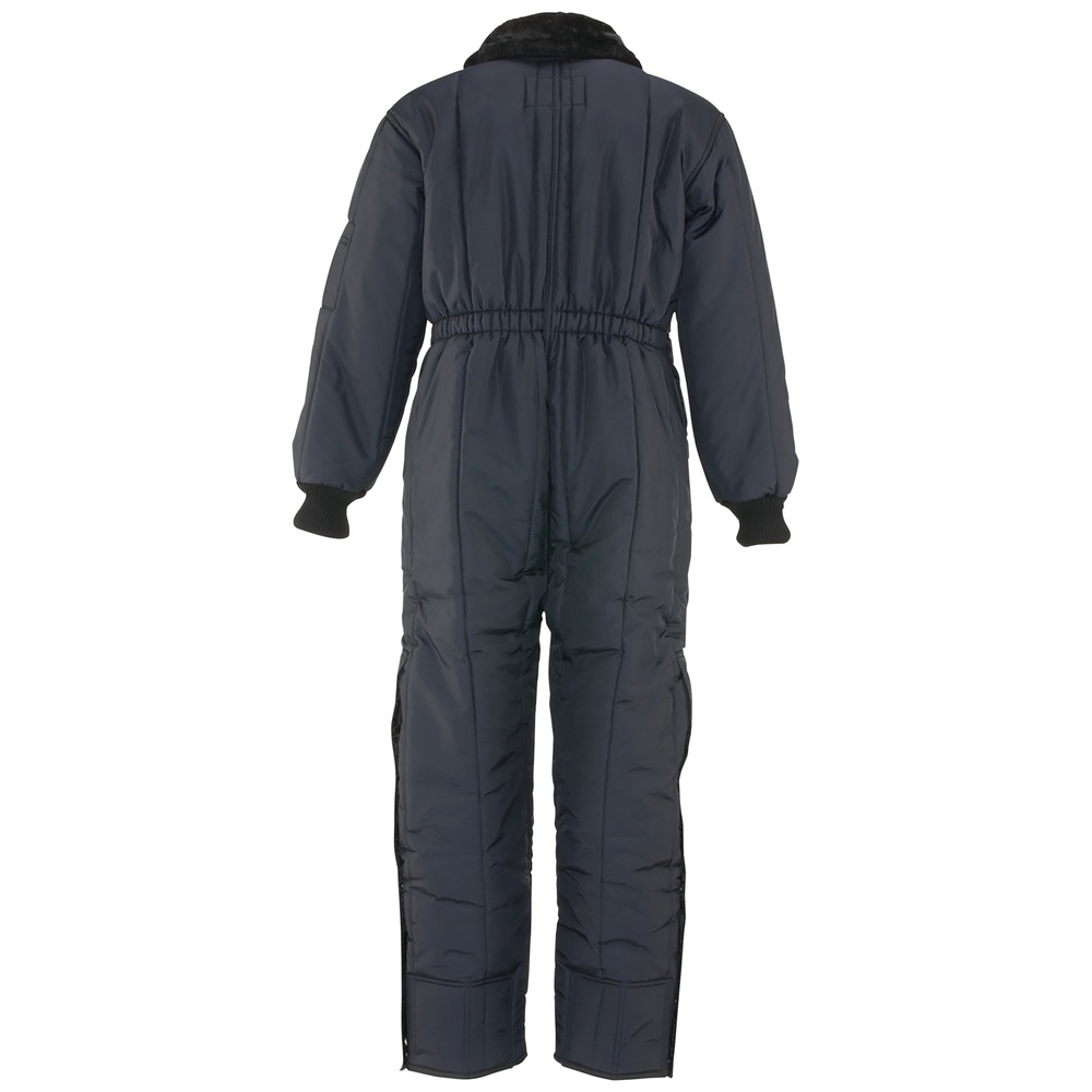 RefrigiWear Iron-Tuff® Coveralls, Fleece Collar, Navy