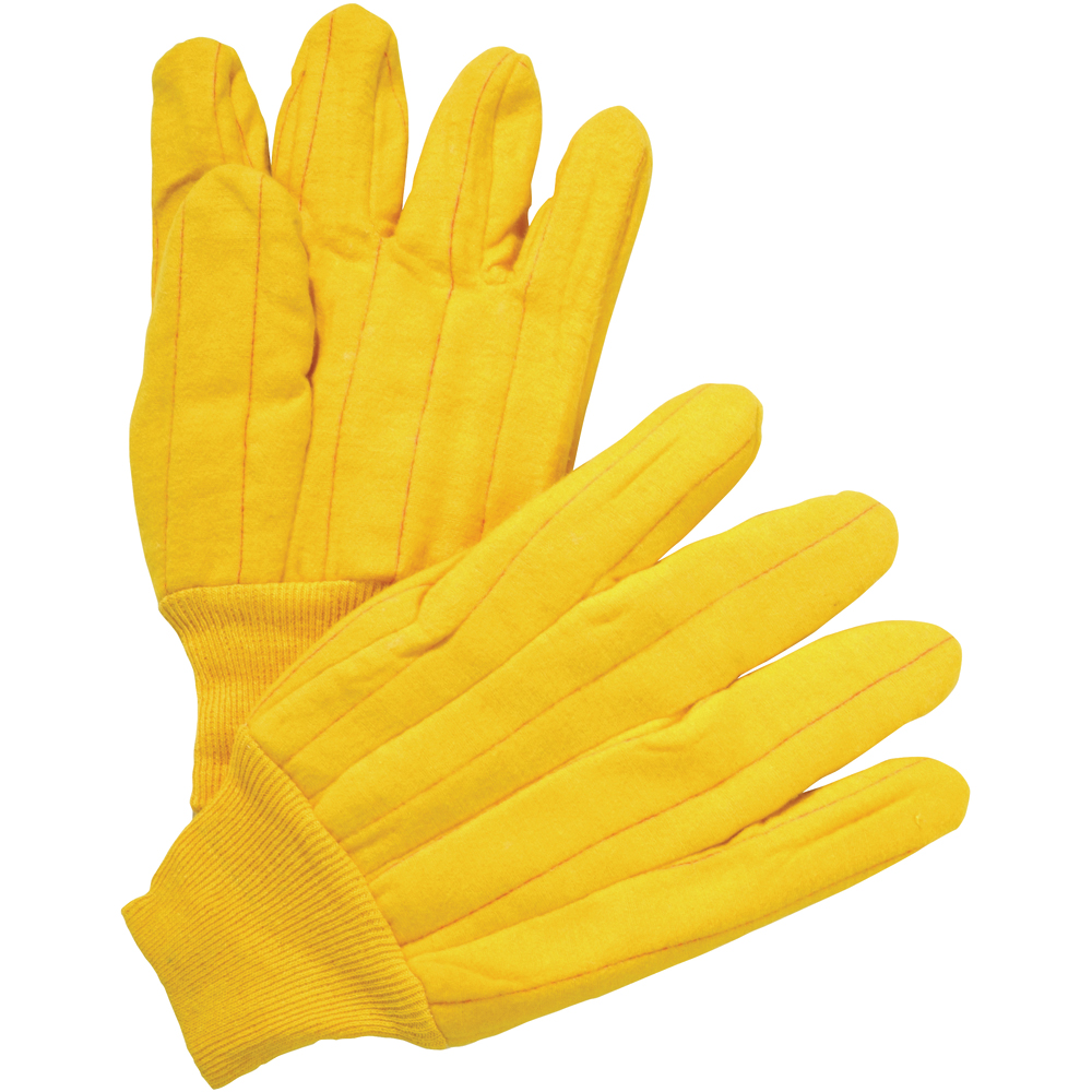 PIP Chore Gloves, Economy Grade, Cotton, Straight Thumb, Yellow