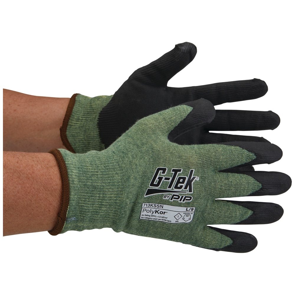 PIP G-Tek® PolyKor® Cut-Resistant Gloves, Nitrile Foam Grip, ARC-Rated