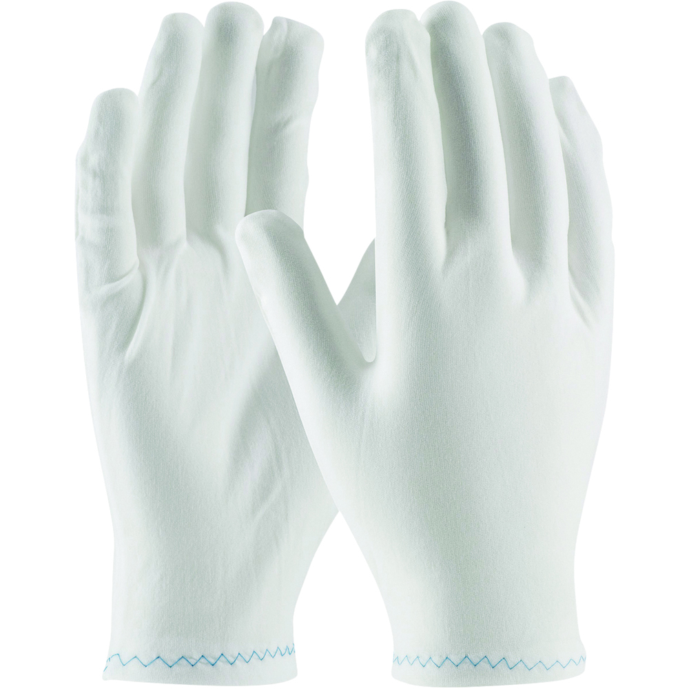 PIP CleanTeam® Inspection Glove, Stretch Nylon, Rolled Hem, 9 Inch, White