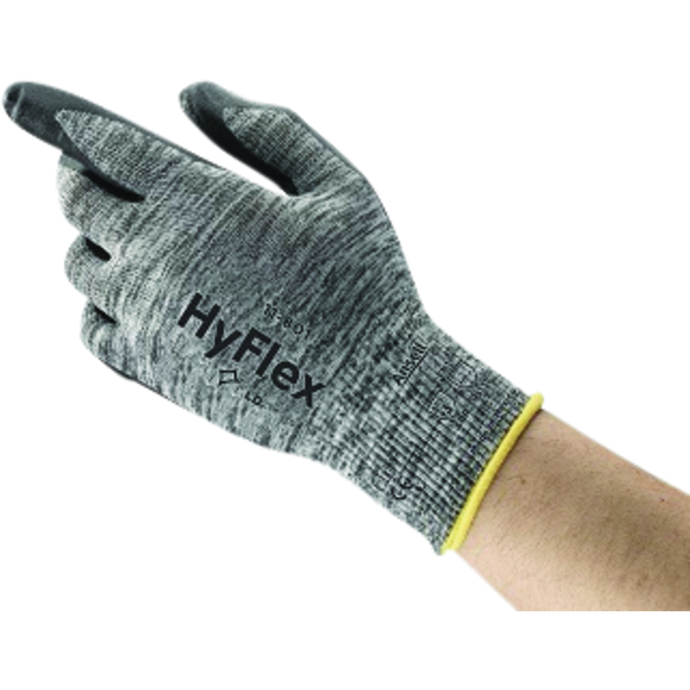 Ansell HyFlex 11-801 Nylon Gloves with Foam Nitrile Coating, 15-gauge