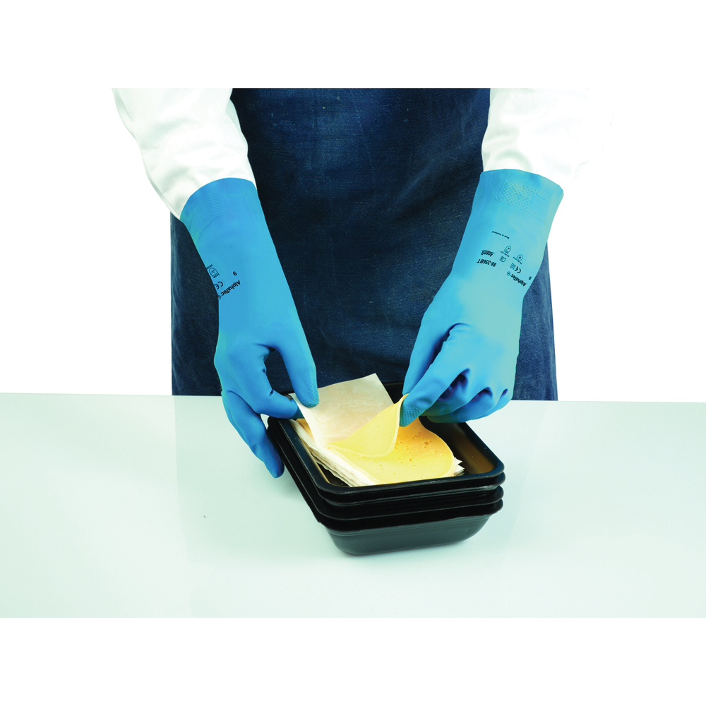 Ansell AlphaTec Ultra-Thin Unlined Latex Gloves, 13 mil