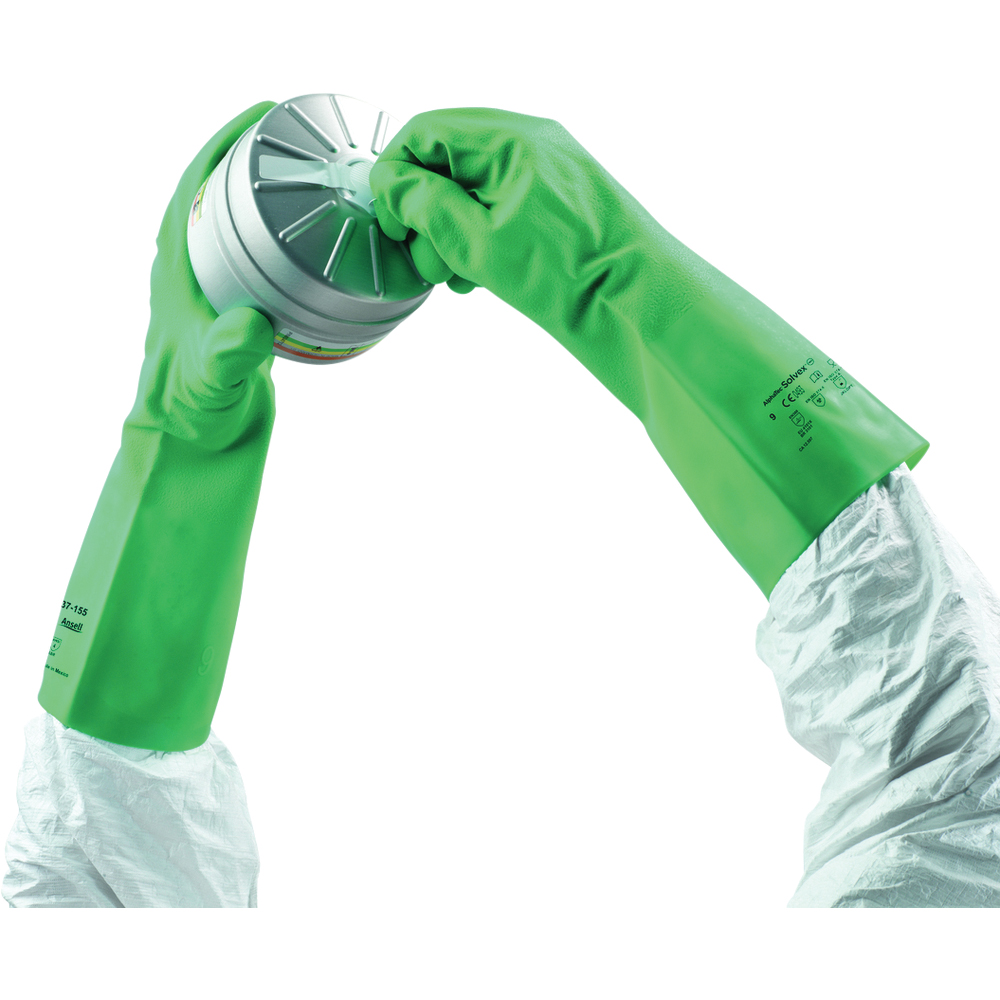 Ansell AlphaTec Solvex Unlined Nitrile Gloves, 15 mil