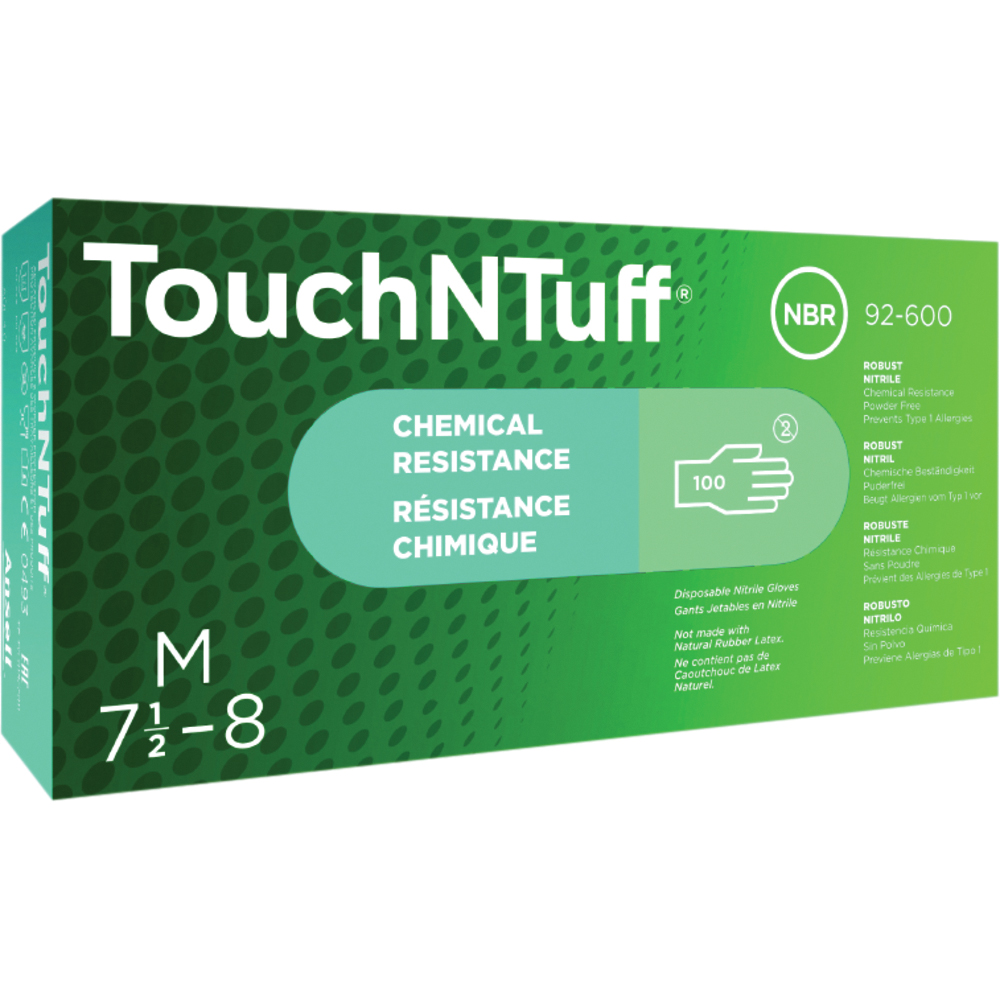 Ansell TouchNTuff® 92-600 Nitrile Disposable Gloves, Green