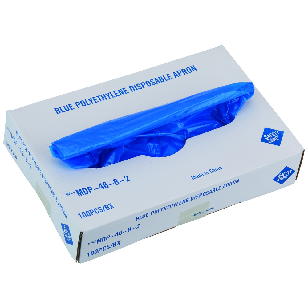 Safety Zone Disposable Polyethylene Aprons, 2-Mil