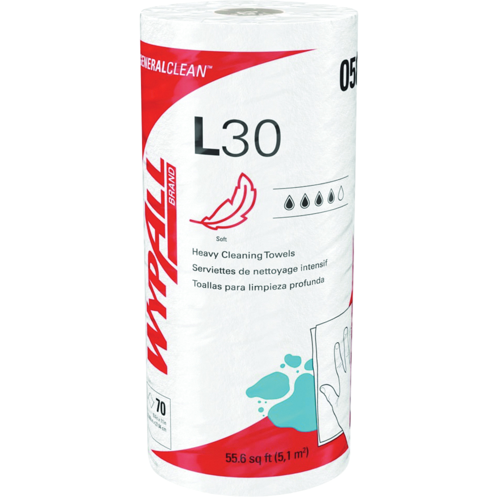 WypAll General Clean L30 Heavy Duty Cleaning Towels, Small Roll