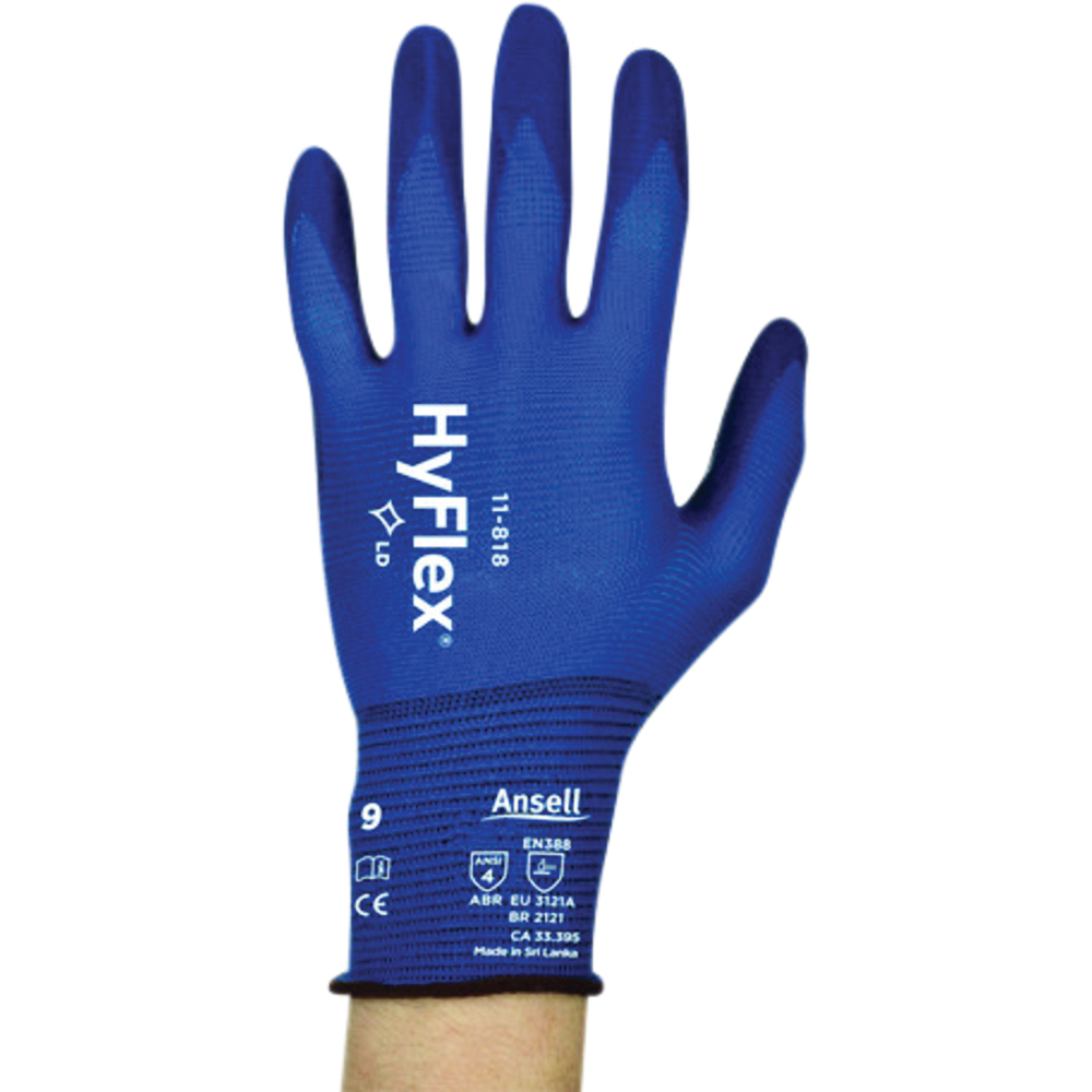 Ansell HyFlex Ultra-Light Cut-Resistant Gloves, 18-gauge