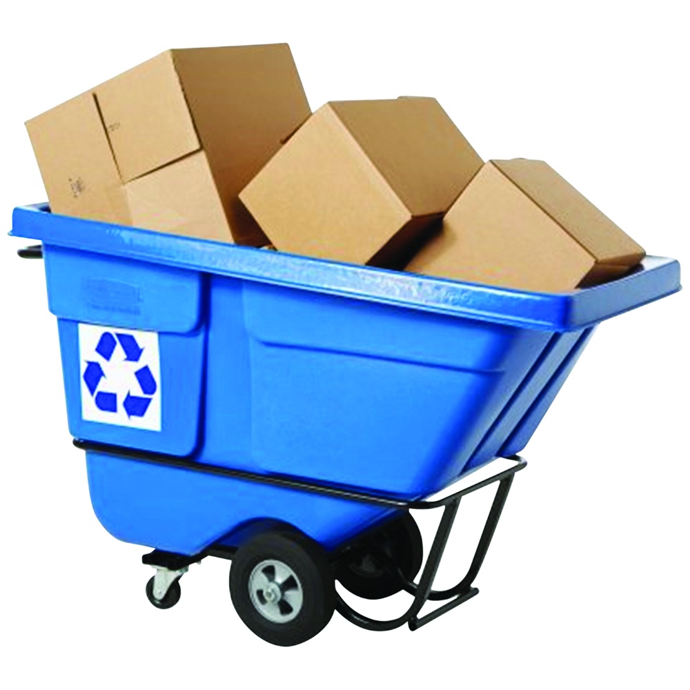 Rubbermaid Brute Rotomolded Recycling  Tilt Truck, Standard Duty, 1/2 Cubic Yard