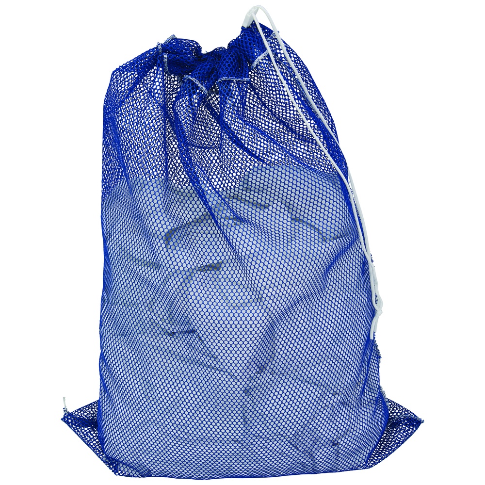 Stanek Netting Laundry Bag with Draw Cord, Barrel Lock, and Tagging Flag