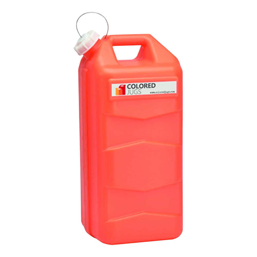 Colored Jugs Jug with Vent Spout Cap and Lanyard, 5 Gallon