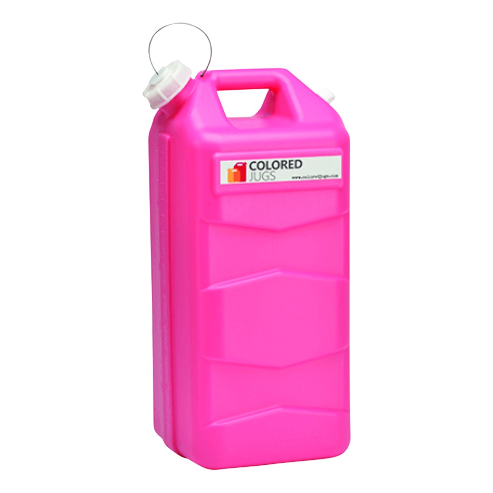 DESCETE　5L Colored Jugs Jug with Vent Spout Cap and Lanyard, 5 Gallon - Bunzl