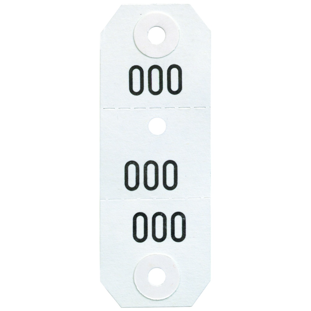Creative Tag & Label 3-Part Tags, 000-999 with Patch