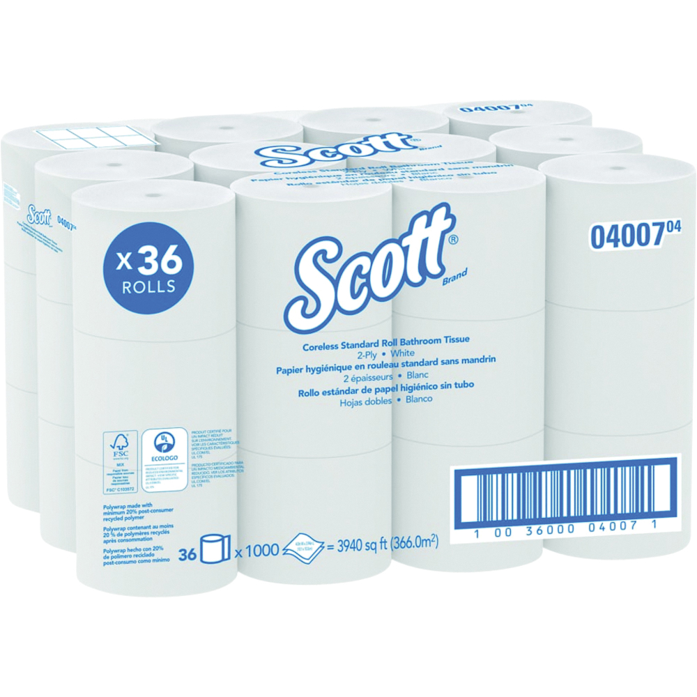 Scott Essential Coreless Standard Roll Toilet Paper