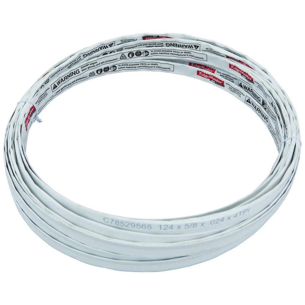 Edgemaster Bandsaw Blades, Premium, 124" x 5/8" x .024, 4TPI