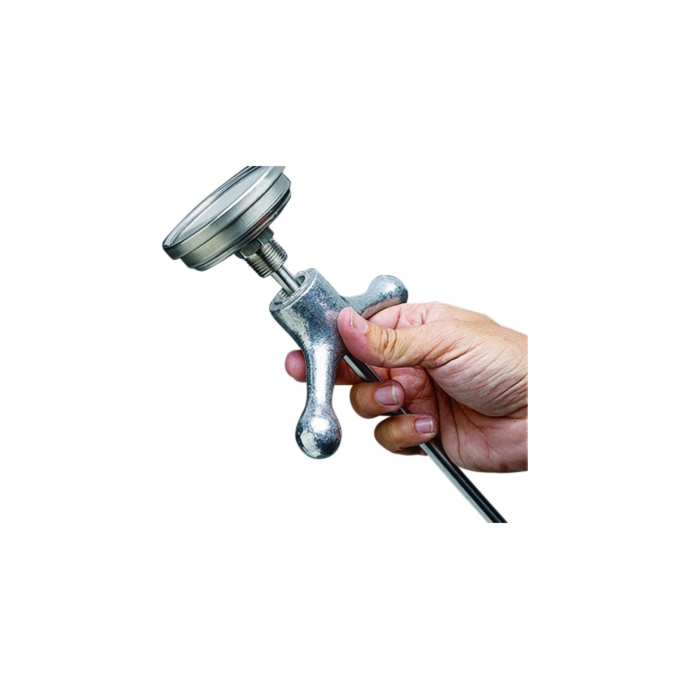 Tel-Tru Stainless Steel Long Stem Thermometer with Calibration Feature, 3-Inch Dial