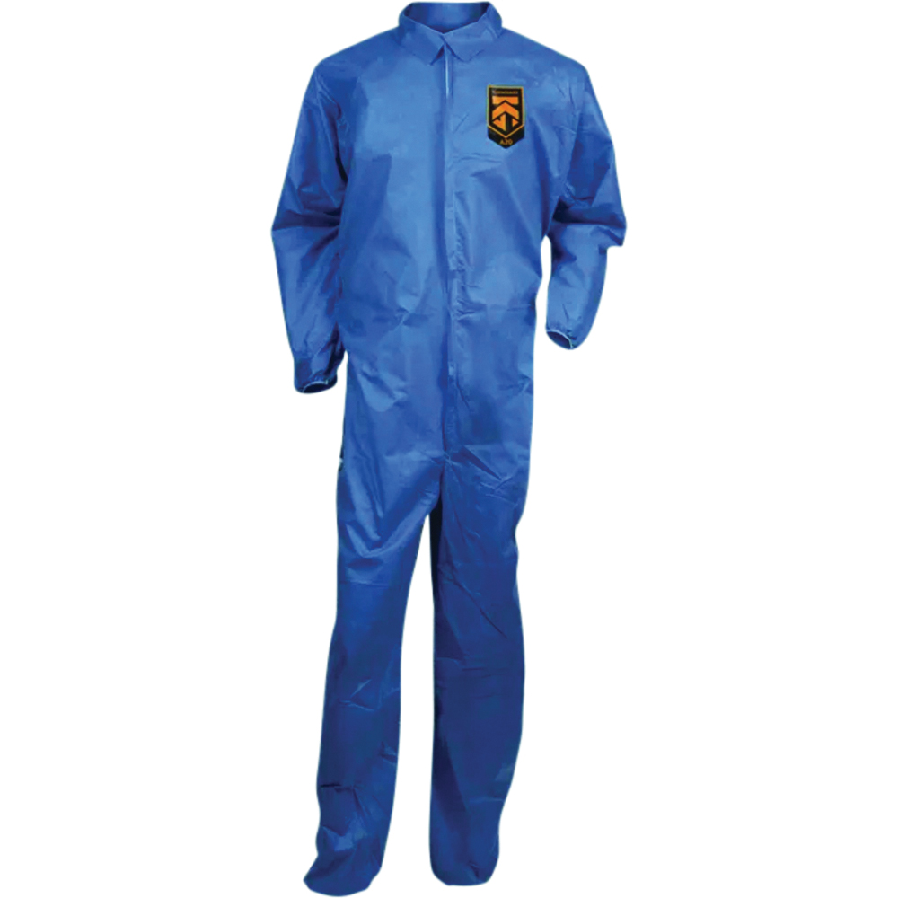 KleenGuard A20 Disposable Coveralls, Zip Front, Elastic Back, Wrist and Ankles