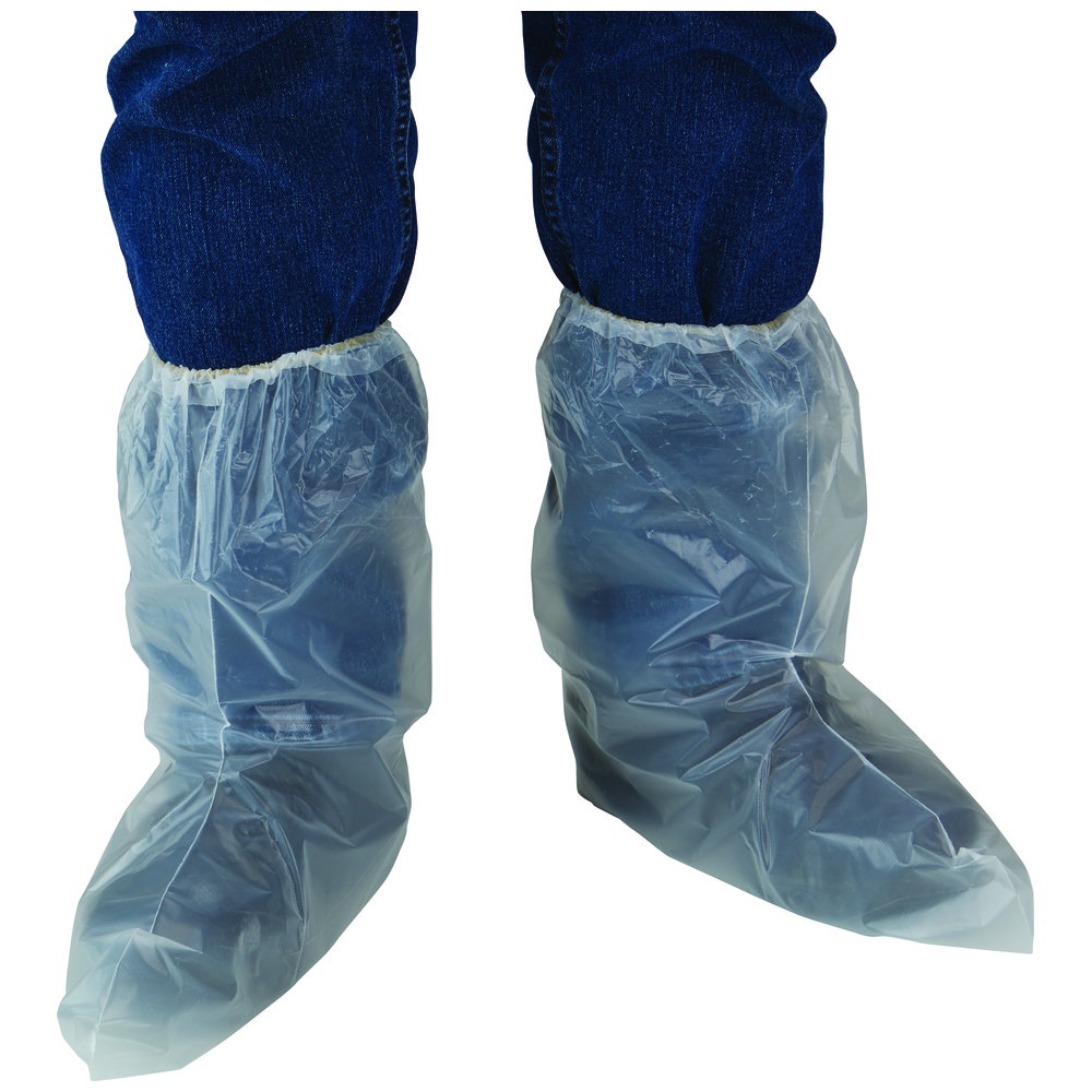 WorkHorse Disposable Poly Shoe Covers, 3-Mil