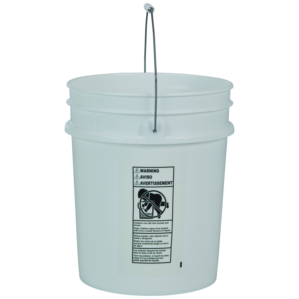 Berlin Packaging Food Approved Plastic Bucket, 5-Gallon