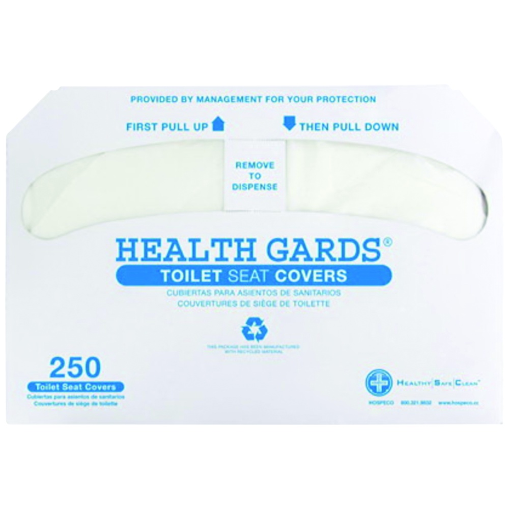 Health Gards® Toilet Seat Covers, Half Fold, White