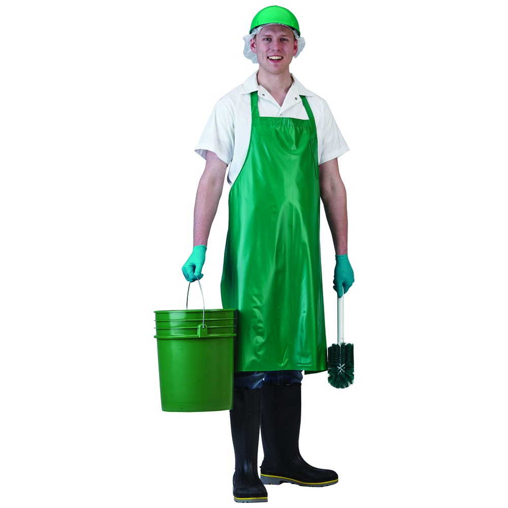 Locknane Vinyl Apron, 31 Inch x 39 Inch, Pencil Pocket, Metal Grommets, String Ties, 6 Mil