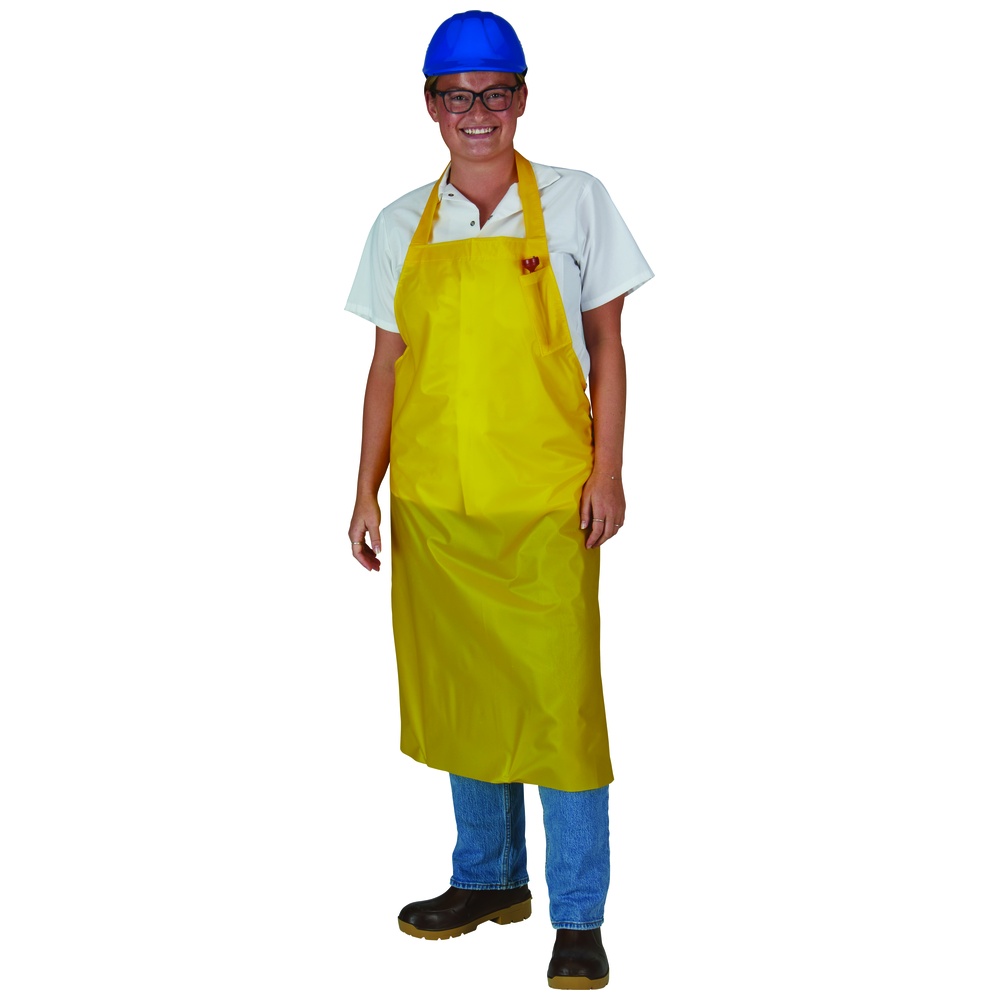Locknane Vinyl Apron, 31 Inch x 39 Inch, Pencil Pocket, Metal Grommets, String Ties, 6 Mil