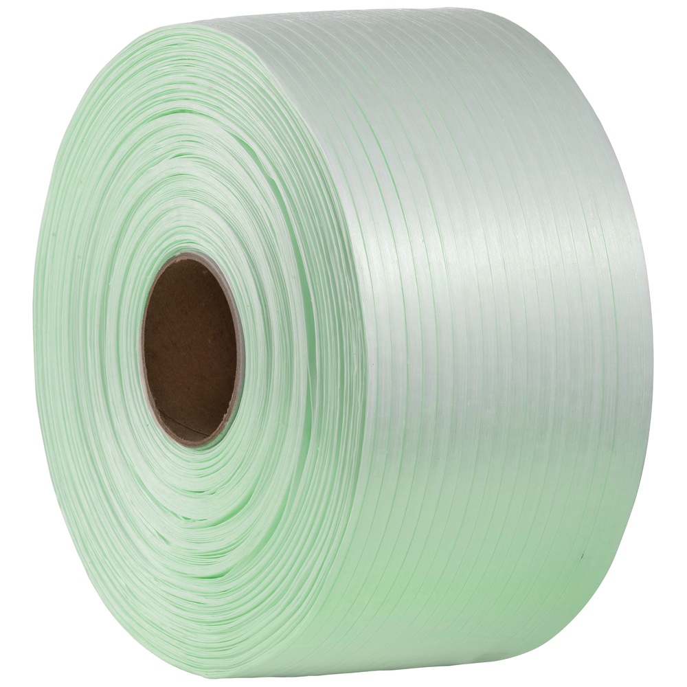 Greenbridge Regular Duty Bonded Cord Strapping, 0.5in x 3900ft, Green