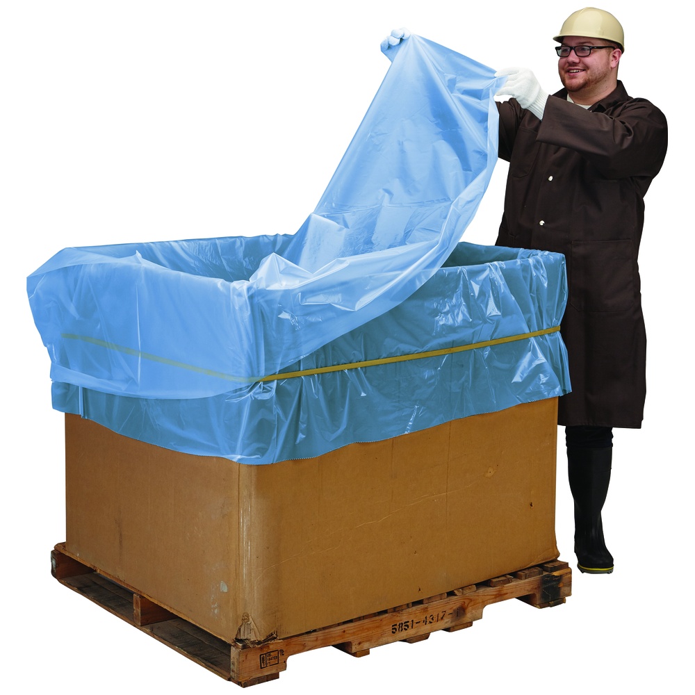 Combo Cap, LLDPE, 50 Inch x 46 Inch x 36 Inch, 1.15 Mil, Blue