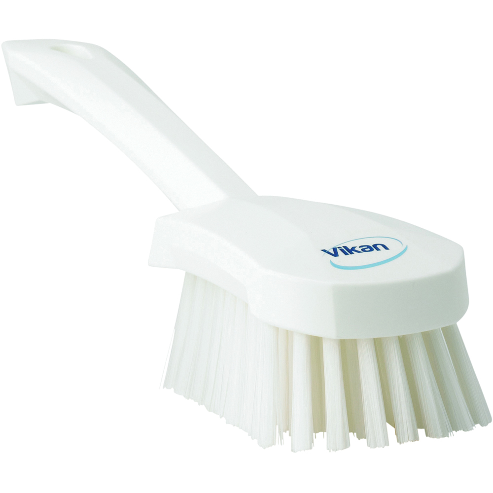 Vikan Washing Brush, Short Handle, Stiff, 10.6 Inch