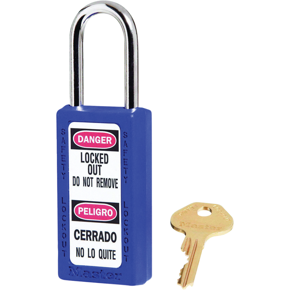Master Lock  Zenex™ Thermoplastic Safety Padlock, 3 Inch Tall Body, Keyed Different