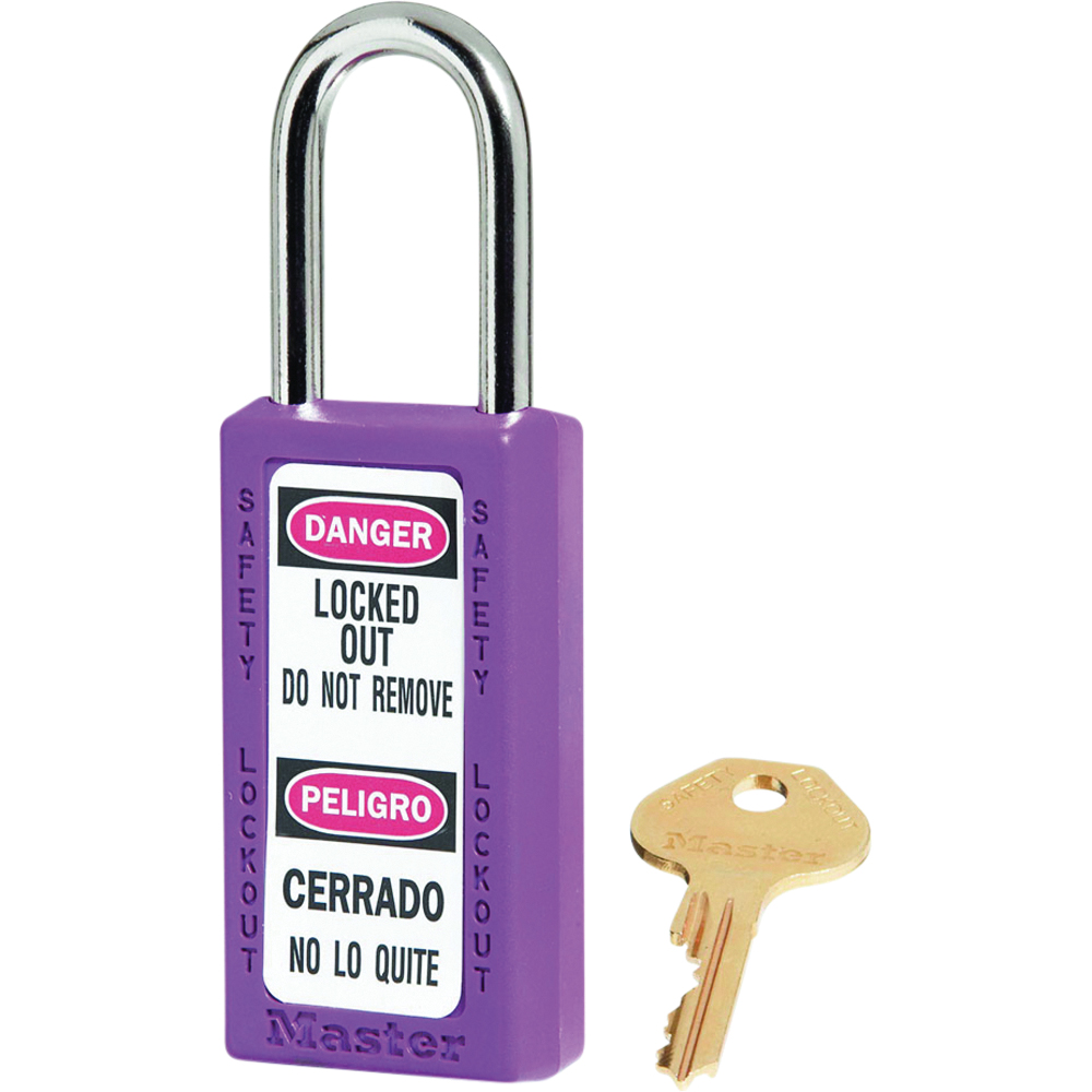 Master Lock  Zenex™ Thermoplastic Safety Padlock, 3 Inch Tall Body, Keyed Different