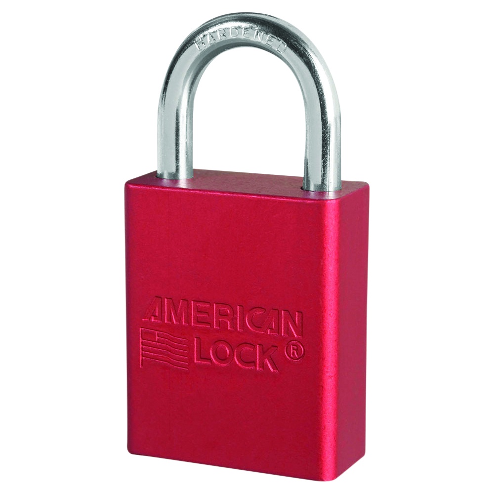 American Lock® Safety Padlock, Anodized Aluminum, 1 Inch Shackle, Keyed Alike