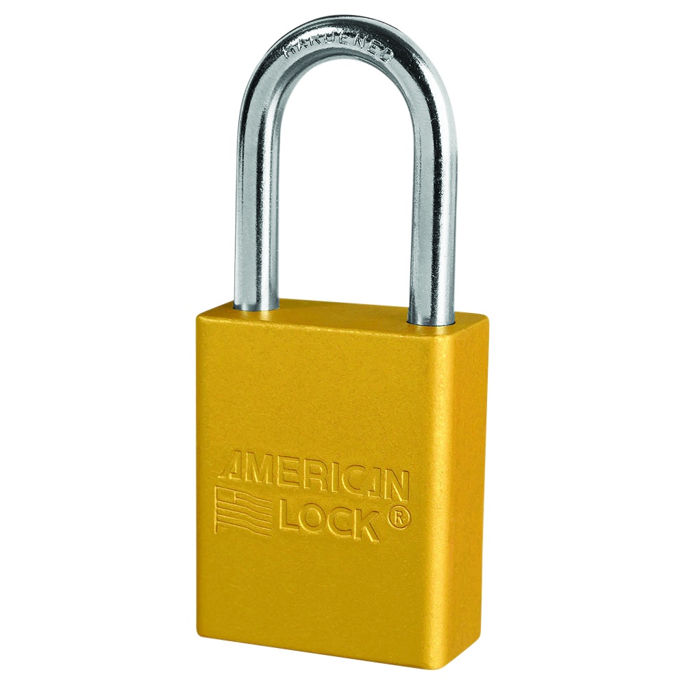American Lock® Safety Padlock, Anodized Aluminum, 5 Pin, 1.5 Inch Shackle, Keyed Alike
