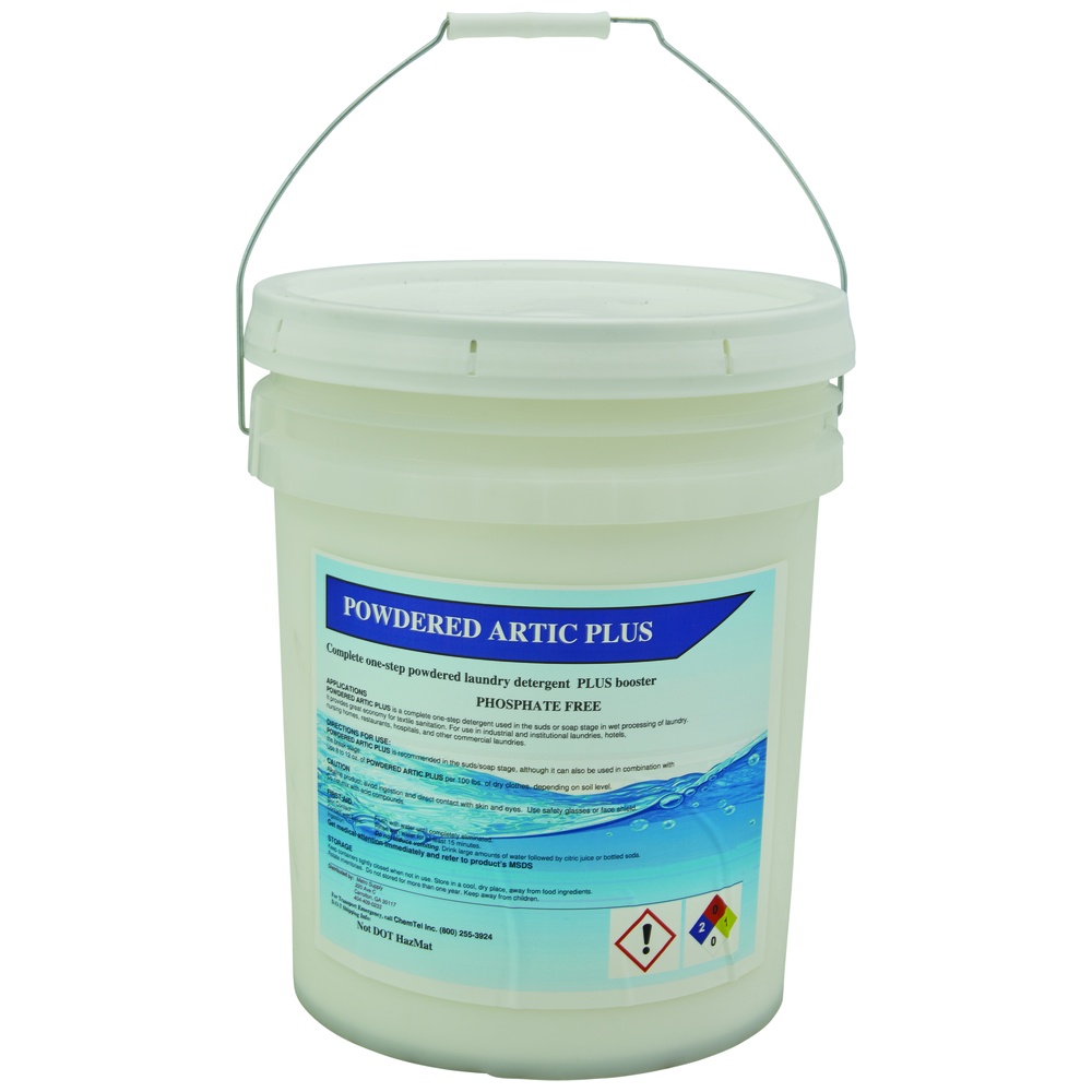 Artic Plus Powder Laundry Detergent with Color Safe Bleach, 40 Pound Pail