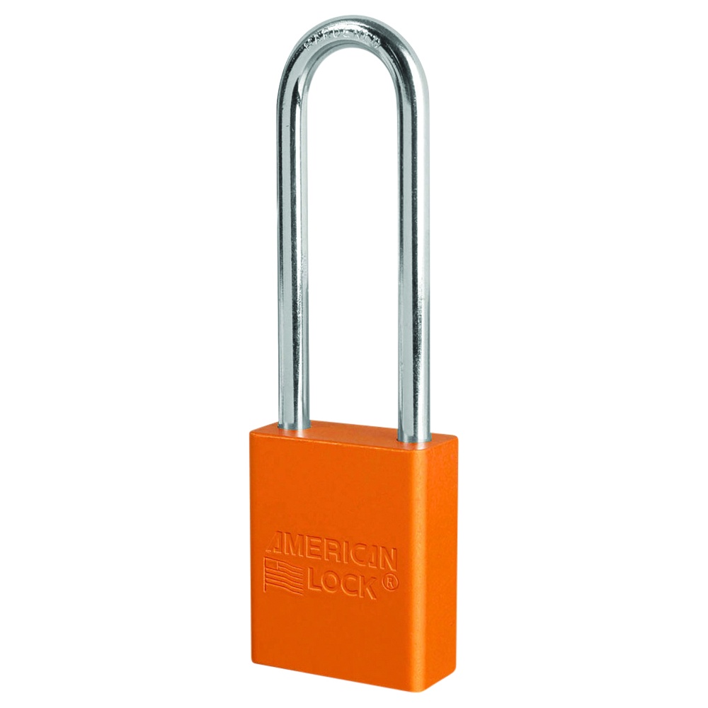 American Lock® Safety Padlock, Anodized Aluminum, 5 Pin, 3 Inch Shackle, Keyed Alike