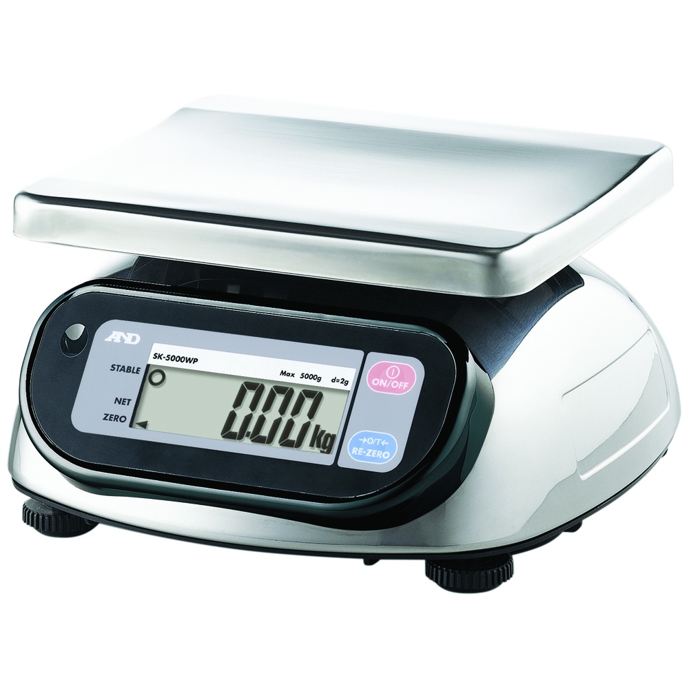 A&D Weighing SK-WP Series SK5000WP Compact Bench Scales, NSF Listed, NTEP Certified, Legal for Trade