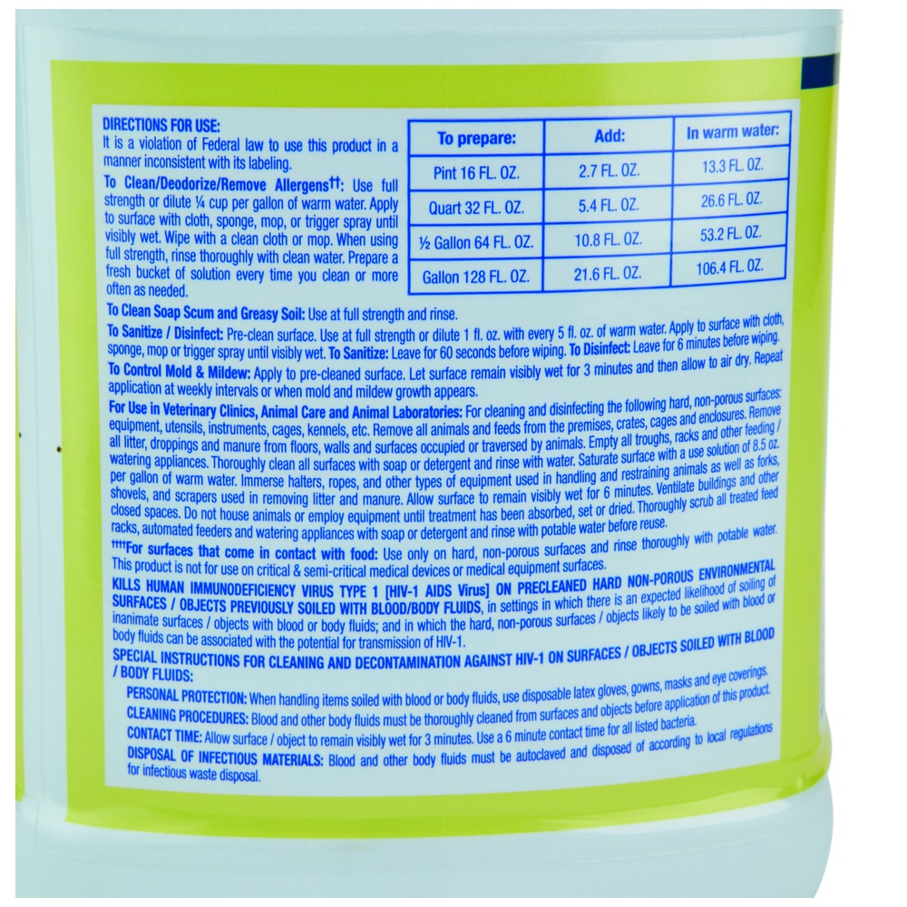 Lysol Disinfectant Deodorizing Cleaner, Lemon, 1 Gallon