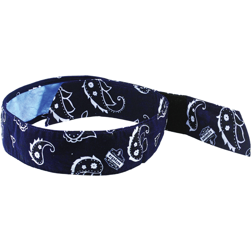 Ergodyne Chill-Its 6705CT Evaporative Cooling Bandana Headband w/ Hook & Loop Closure
