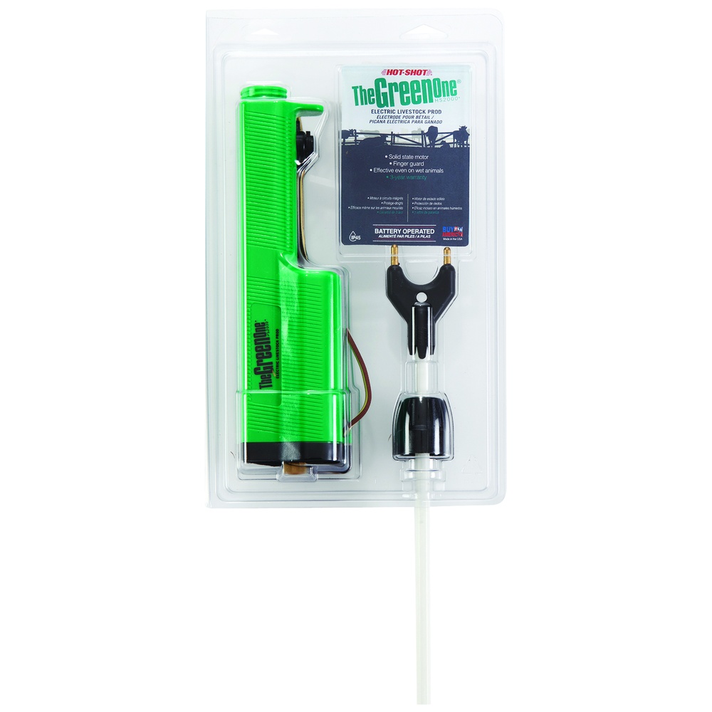 Hot-Shot HS2000® The Green One® Prod with 36-Inch Fiberglass Shaft, Battery-Operated, Green