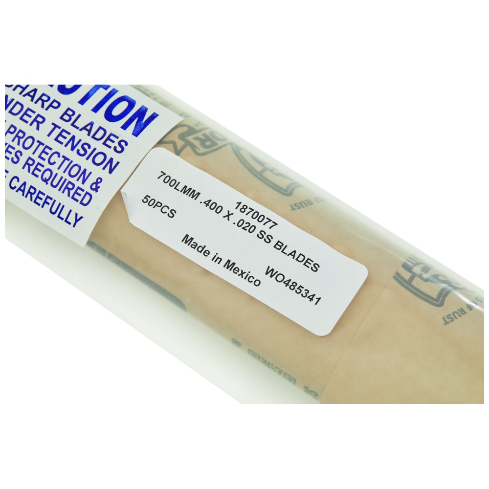 Kasco Meat Slicer Blades, 700mm x 0.4" x 0.02", for Grasselli Machines