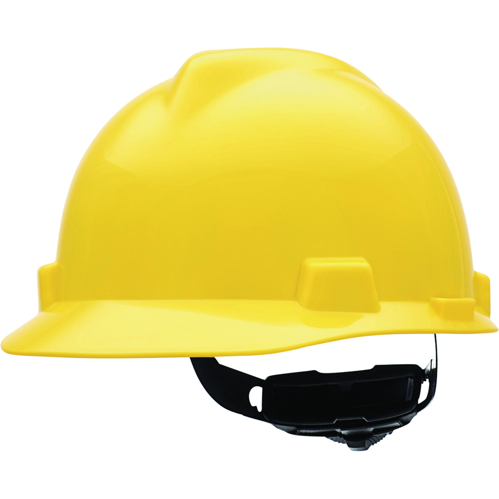 V-Gard® Cap Style Hard Hats, 4-Point with Fas-Trac III Ratchet Style Suspension, Non-Vented, Polyethylene