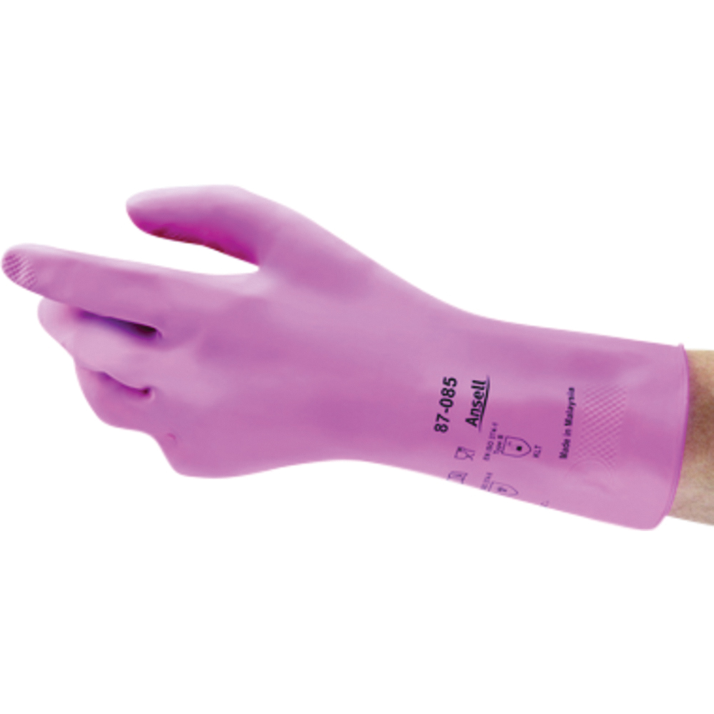 Ansell AlphaTec Cotton-Lined Latex Gloves, 17 mil