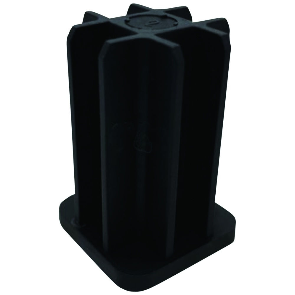 Aarch Caster and Equipment Black Plastic Socket for 18 Gauge Square Tubing