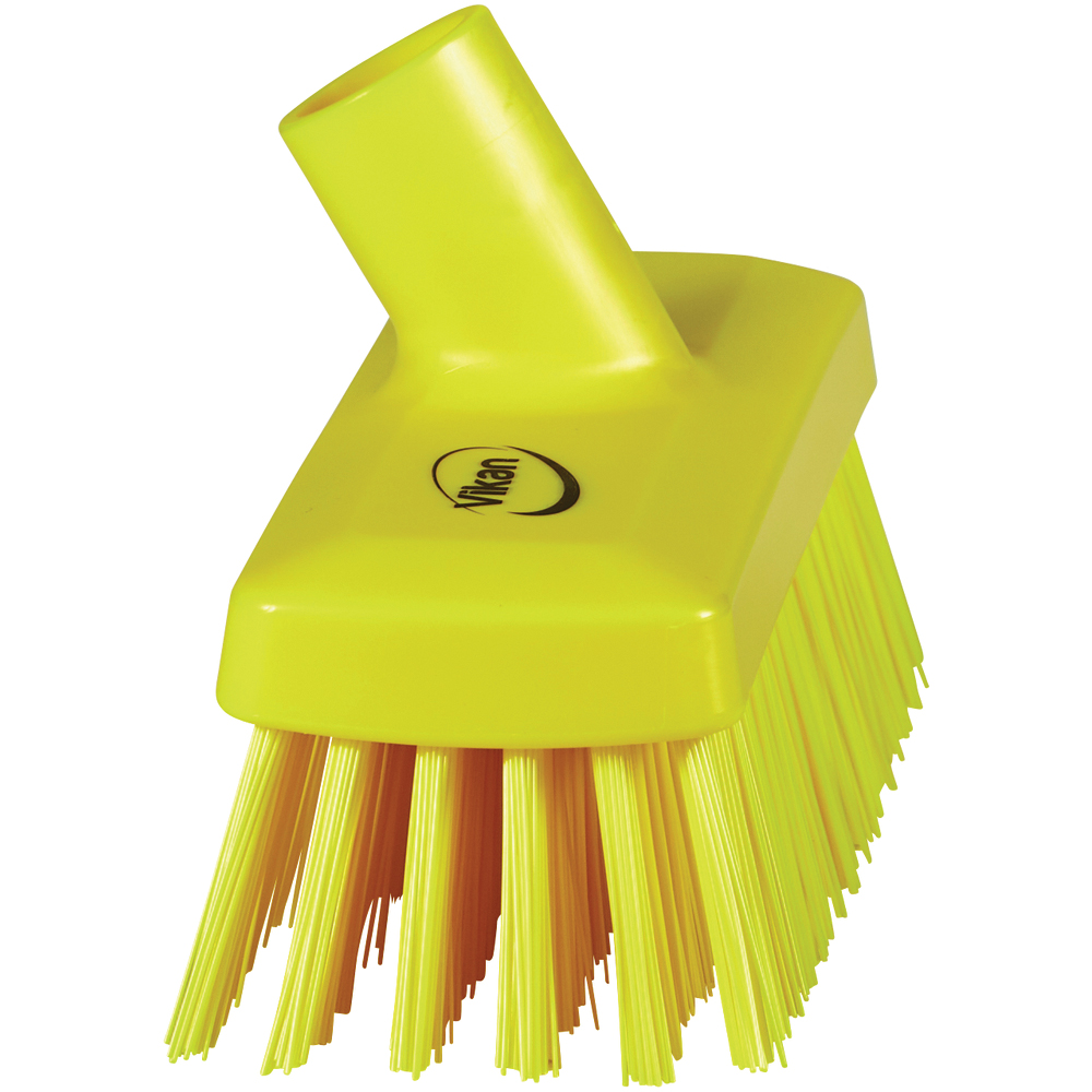 Vikan Compact Wall/Deck Scrub Brush Head w/ Stiff Bristles, 8.9in