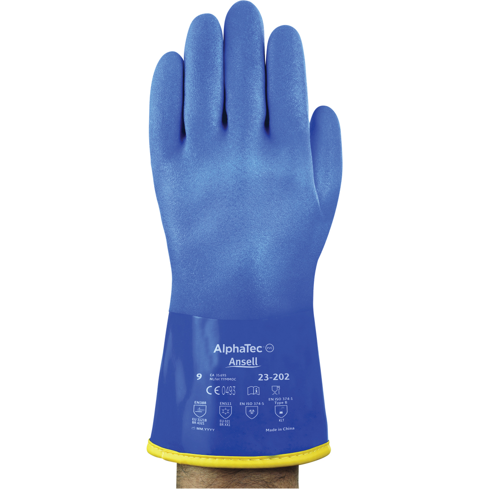 Ansell AlphaTec Insulated PVC Gloves with Sandblast Grip
