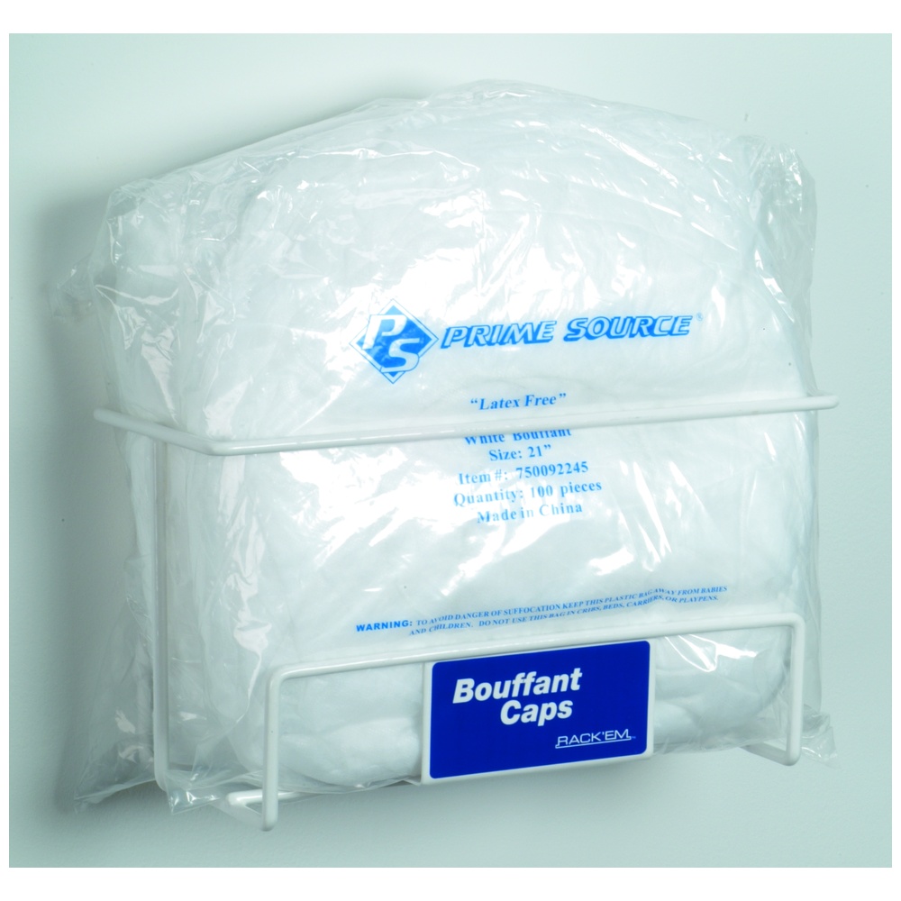 Rack’Em™ Hair Net/Beard Guard/Shoe Cover Dispenser Rack, Wall-Mount