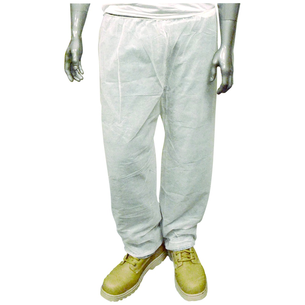 PIP® Standard Weight 20GSM SBP Pant, Elastic Waist, White