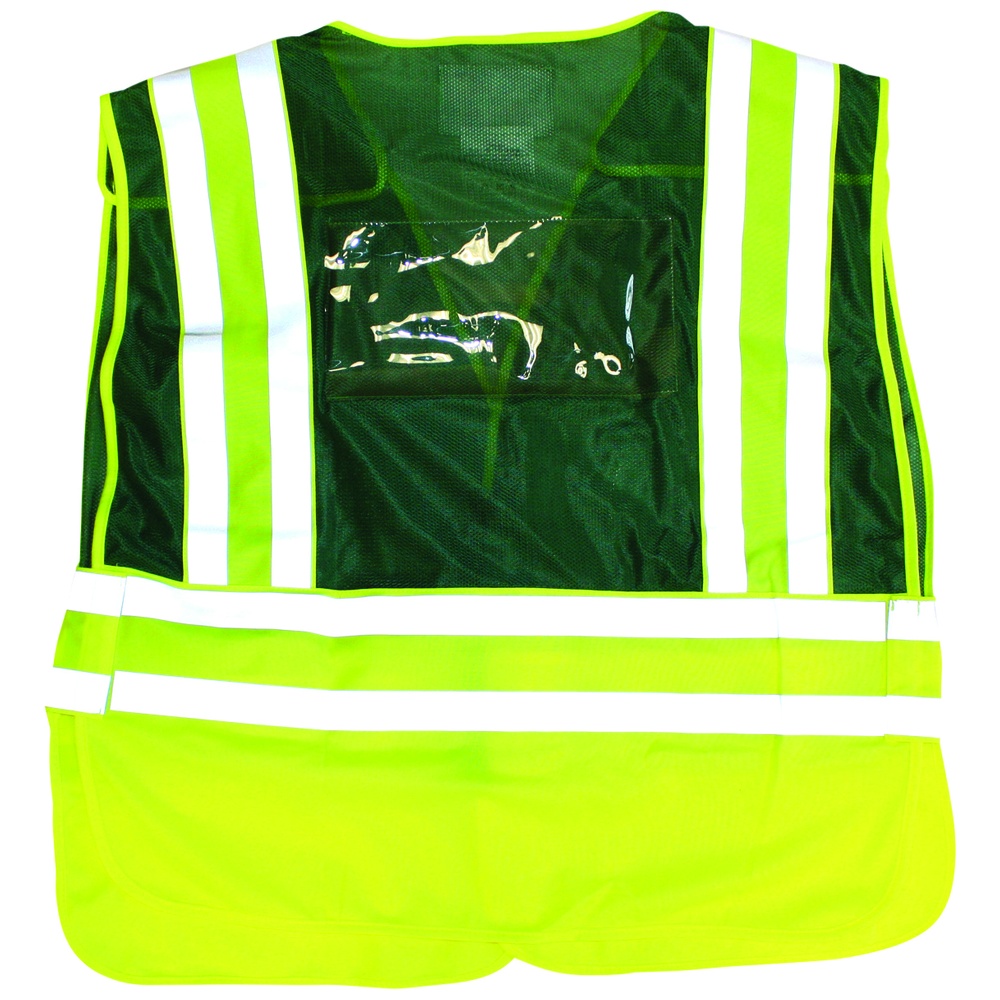 PIP Breakaway Public Safety Vest, ANSI Type P Class 2, No Logo, Hi-Vis Yellow