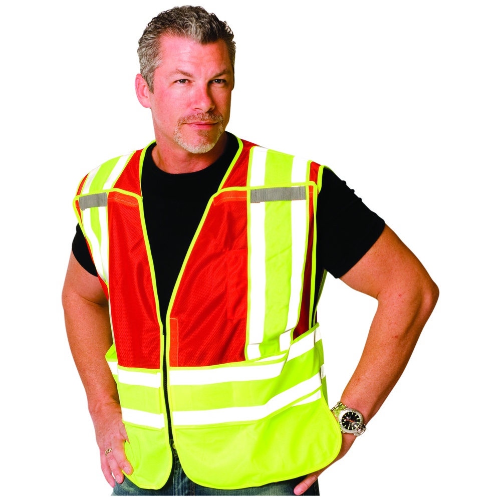 PIP Breakaway Public Safety Vest, ANSI Type P Class 2, No Logo, Hi-Vis Yellow