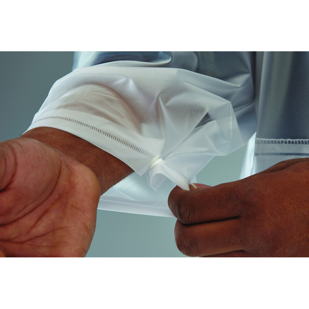 MCR Safety Squall Series Rain Coat, Detachable Hood, PVC, Clear